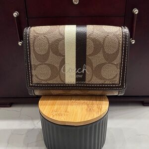 Coach Tan and Black Wallet